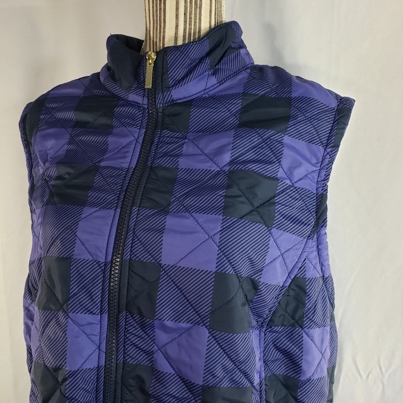 Bit & Bridle Purple & Black Quilted Vest Size 1X - Picture 2 of 8